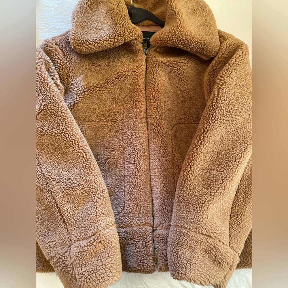 NWT Banana Republic Sherpa Brown Teddy Coat Jacket